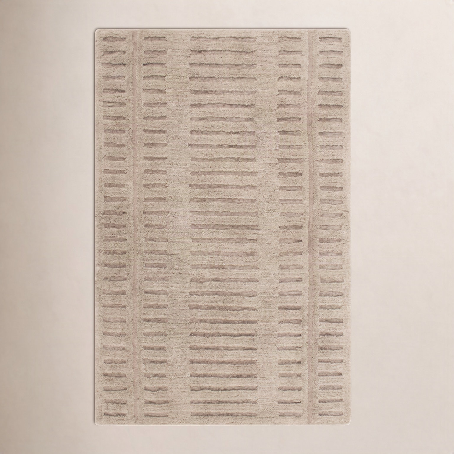Finlea Machine Washable Hand-Tufted Striped Rug, Rectangle 2' x 3'