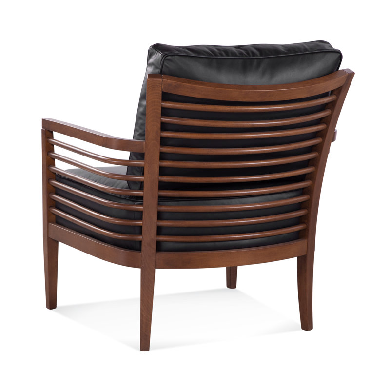 Fauteuil en cuir Aurora, Noir Luxtan, La Havane
