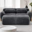 Canapé modulaire de 80 po en tissu moelleux sans os avec repose-pieds modulaire 32D, siège en nuage 32D à densité élevée, aucun assemblage requis-356102898