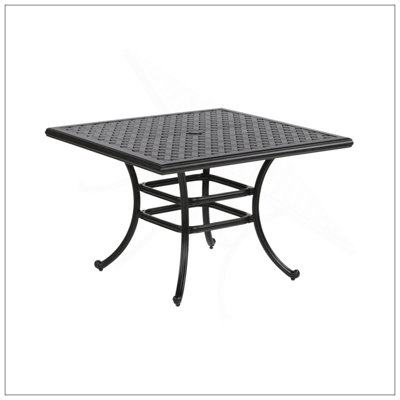 44" Square Dining Table, Dark Lava Bronze