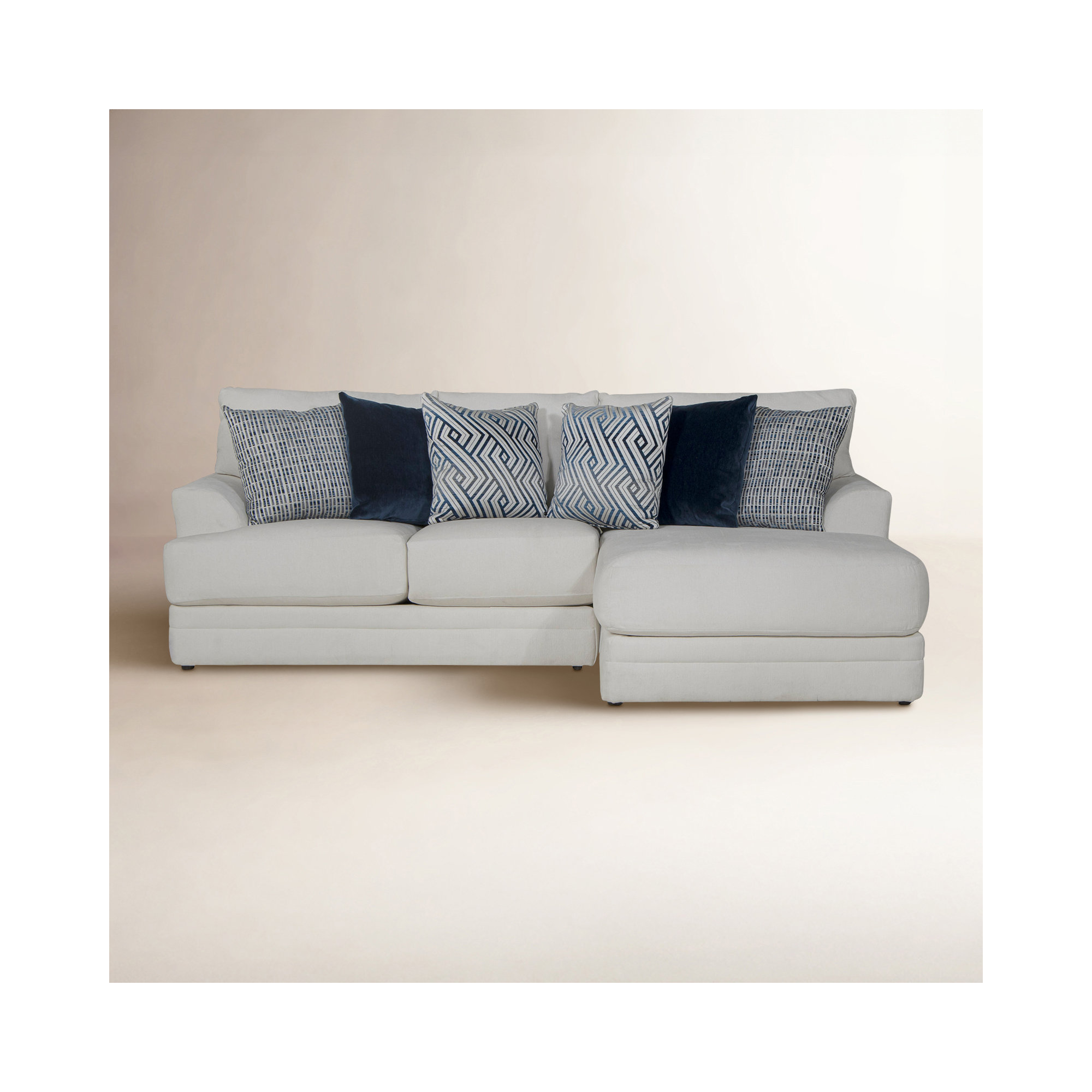Mazekine Modular Upholstered Chaise L-Sectional, Right Hand Facing