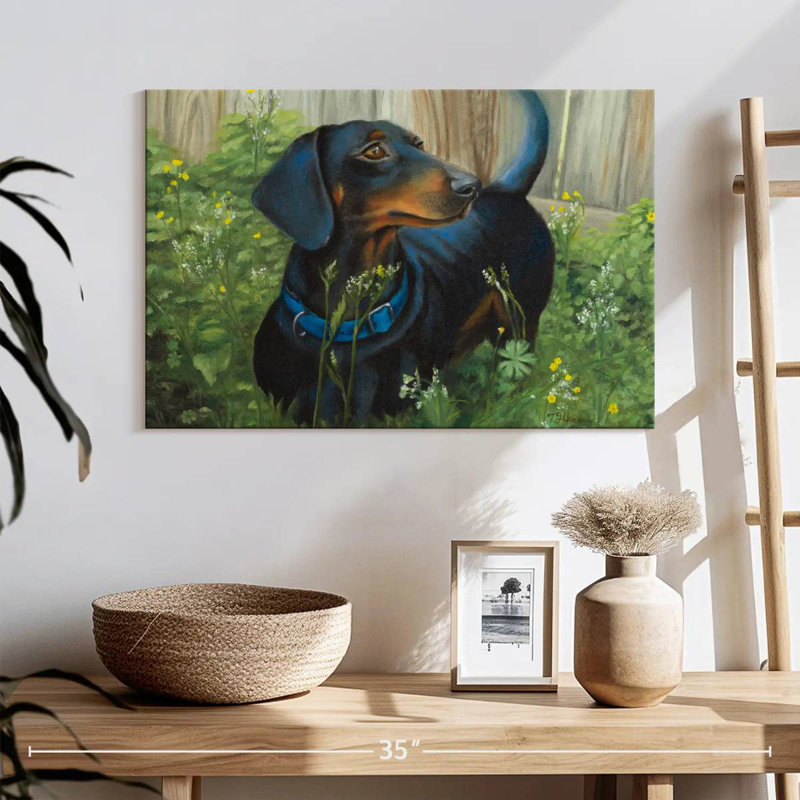 Brampt Dachshund, 16" H x 24" W