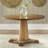 4-Person Round Pedestal Dining Set with Upholstered Seating