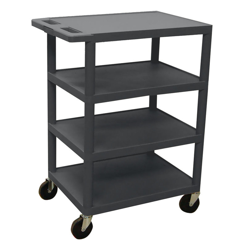 Four Shelf Banquet Cart, Black
