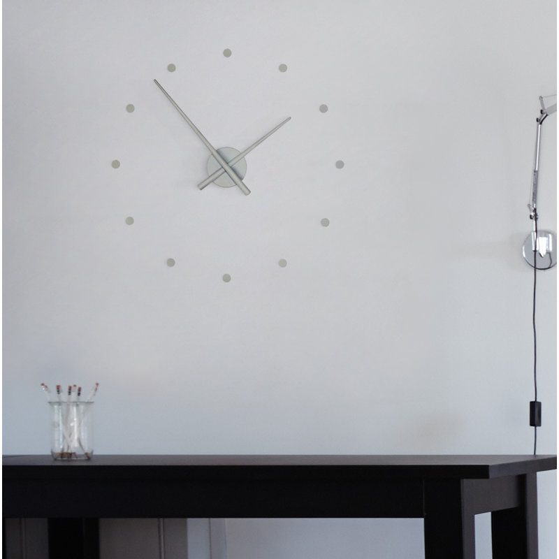 Horloge murale, Argent, Grand
