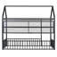 Bed House Bed Frame with Fence and Shelves-1993945014-1993945013