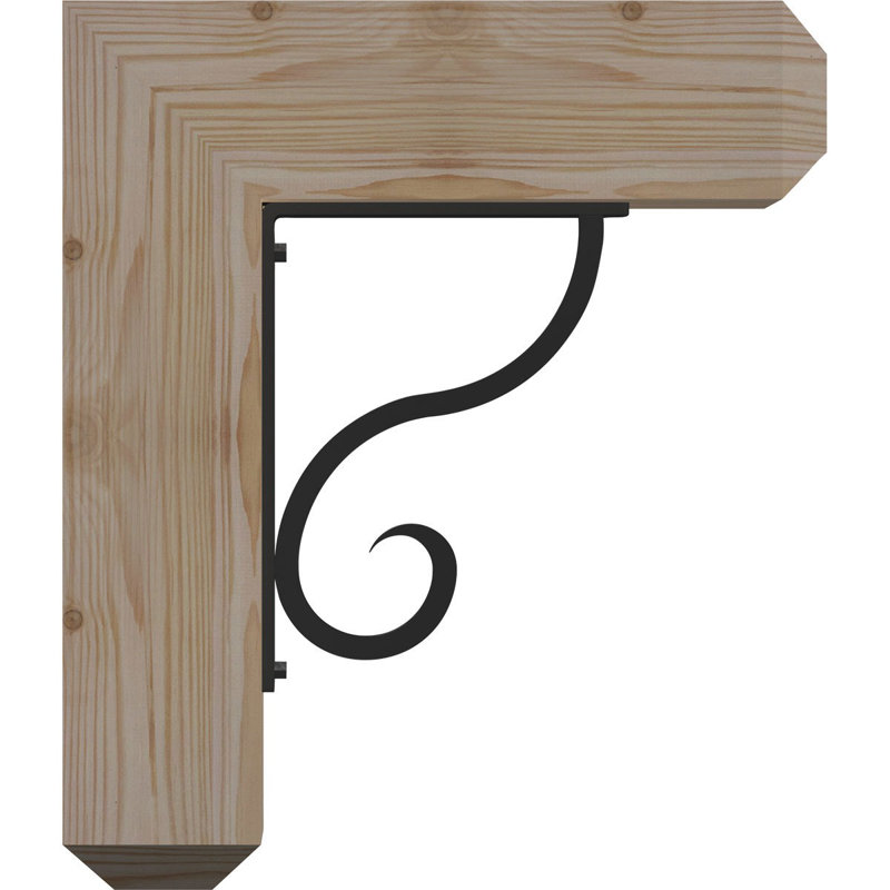 Support simple Ironcrest de 4 po Ashford, H 18 po x P 15 1/2 po, 4"W x 4"T Douglas Fir (Rough Sawn)