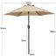 2.3m Garden Parasol Umbrella-180196981