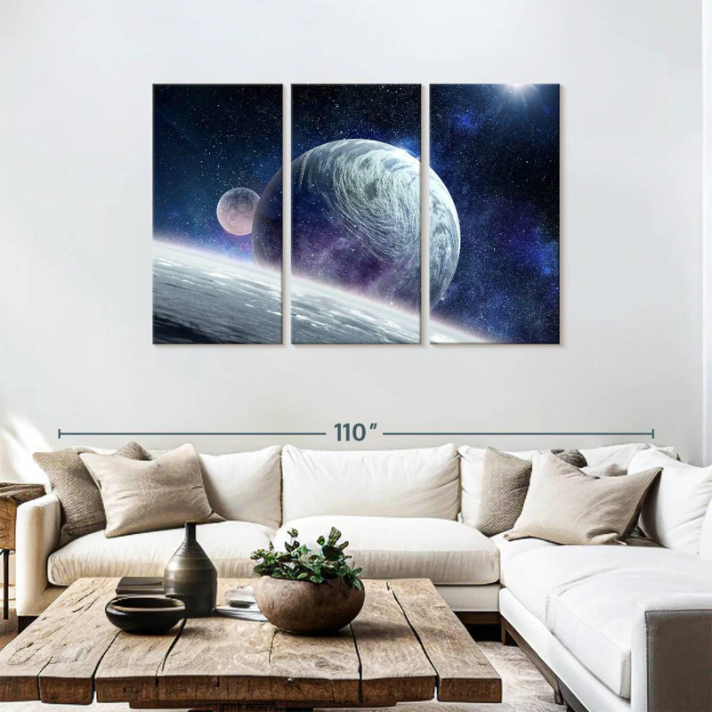 Oberle Cosmic Planet Pluto, 48" H x 74" W