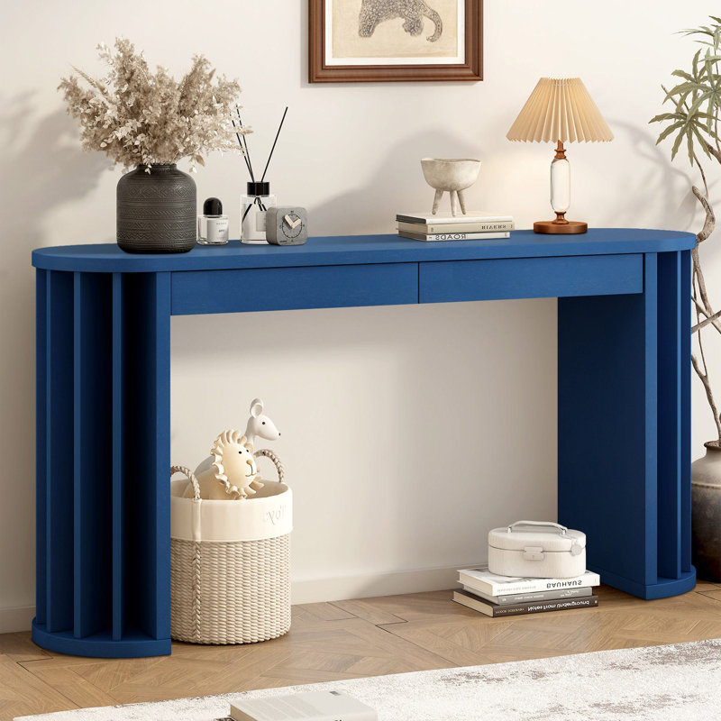 Macdonald 59'' Console Table, Navy Blue
