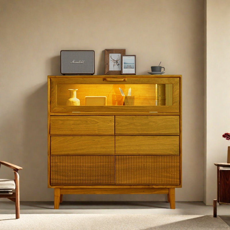 Small-Sized Living Room Sideboard, Brown