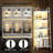 5-Tier Metal Ladder Bookcase with Lighting-2138595422