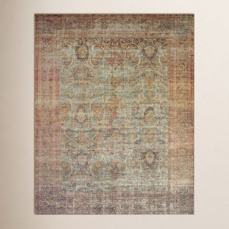 Amber Lewis x Loloi Georgie Jade / Sunset Area Rug, Rectangle 10' x 14'
