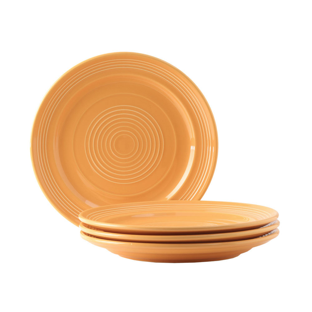Arsène 10.5" Ceramic Dinner Plate – Wide Rim, Chip-Resistant (Set of 6) Winston Porter 