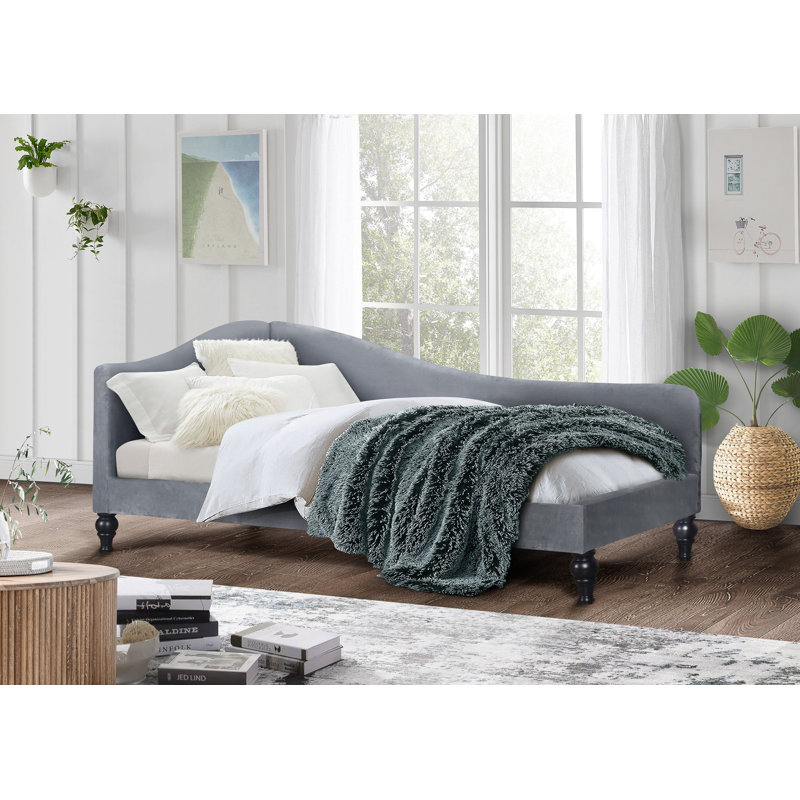 Pahrump Upholstered Daybed, Silver Grey