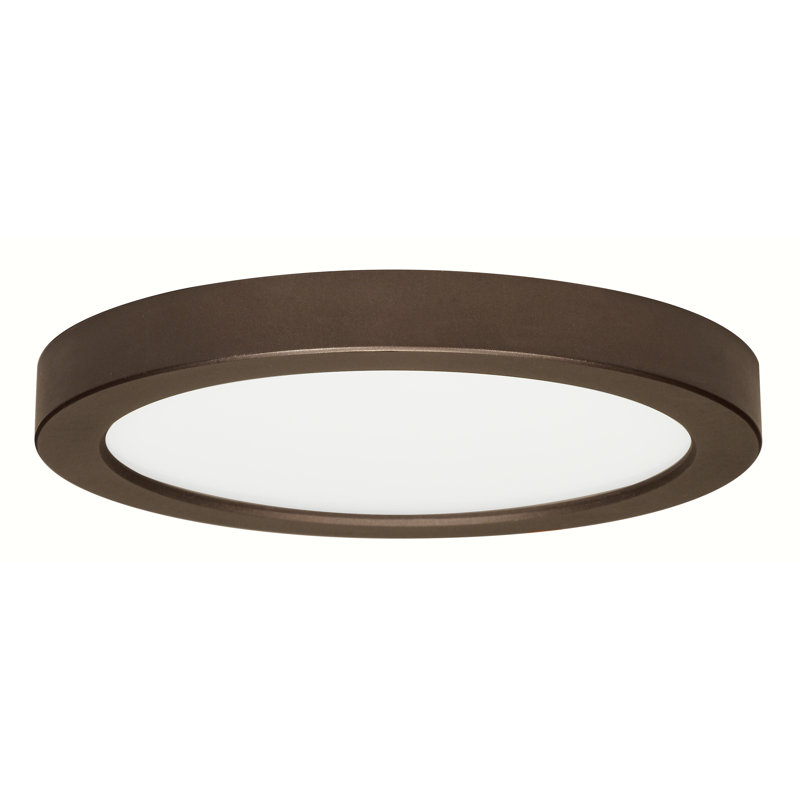 Acrylic LED Flush Mount, 3000K, Brushed Nickel, Wet