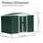 8ft X 6ft Metal Outdoor Storage House, , Galvanized Steel & Aluminum Frame, , Keeps Sporting Goods Organized Garden Shed, For Firewood And Tools-118640981