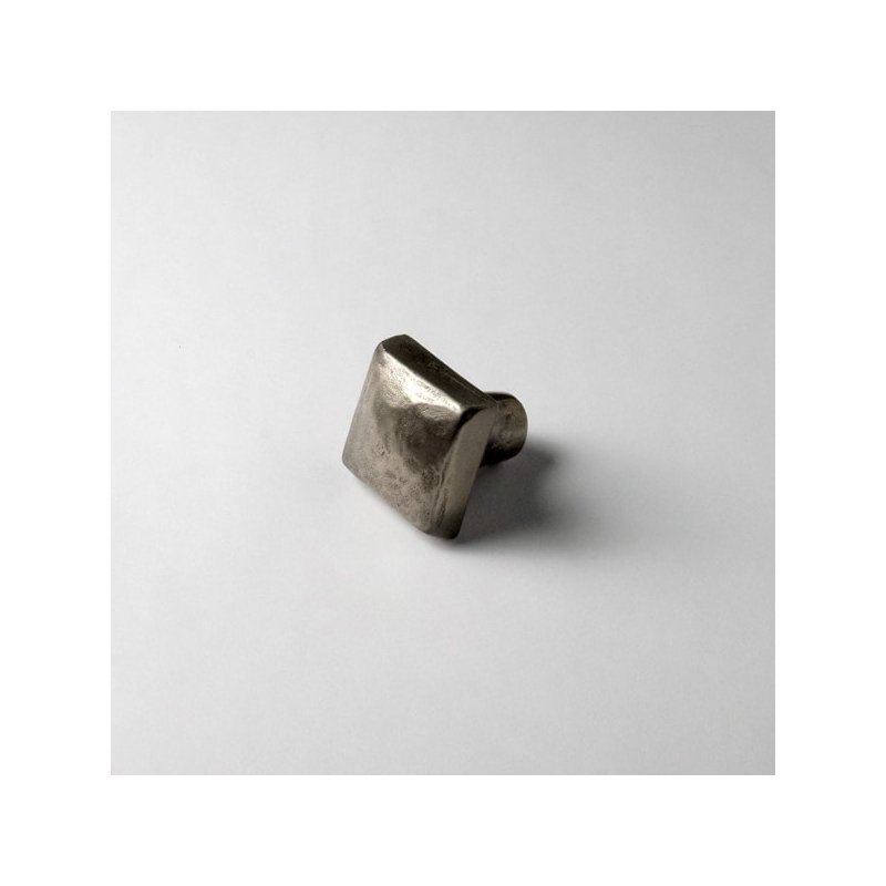Cabochon Bronze Square Knob, White Bronze
