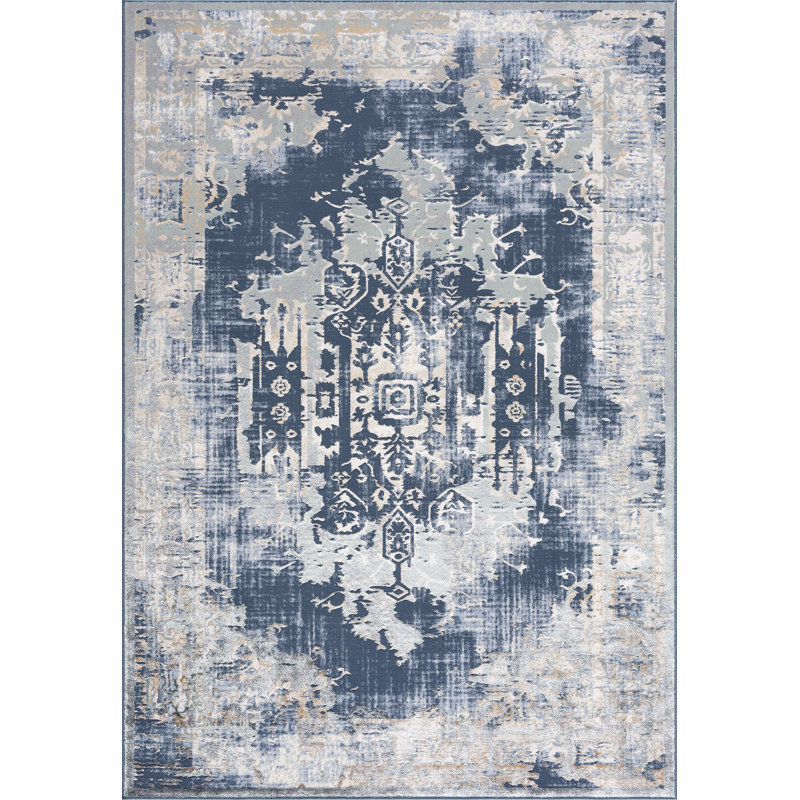 Tapis décoratif abstrait Tarpley, Rectangle 5 pi x 7 pi 6 po