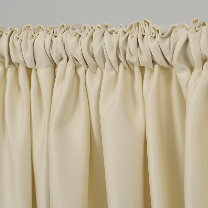 Panneaux de rideaux obscurcissants en satin de couleur unie, L 52 po x L 108 po, Champagne