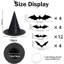 12Pack noir chapeaux de sorcière d'Halloween avec des chauves-souris 3D