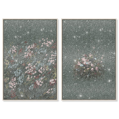Subtle Universe Set Abstract Canvas Print by Oliver Gal, Black Frame, 10 x 15