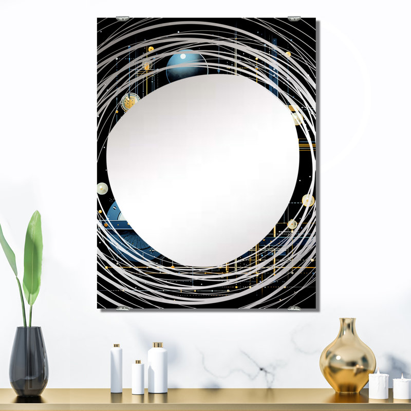 Tollstrup - Miroir géométrique abstrait à décor mural MIR137500, 32 po x 24 po