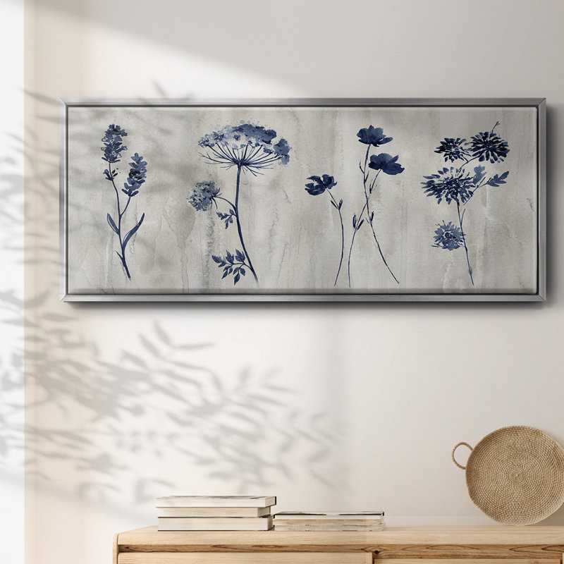 Toile encadrée indigo, H 24 po x l 60 po