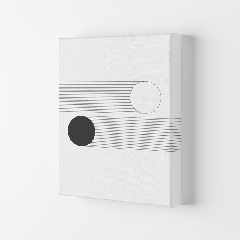 Mid Century Bauhaus Abstract Black And White - Print, 59.4cm H x 42cm W x 4cm D, No Frame