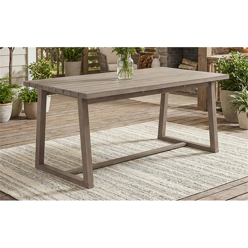 Table d'extérieur pour patio, cour arrière, jardin, Brun