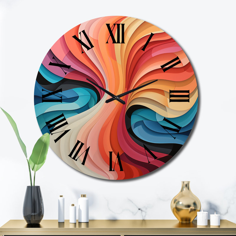 Charliese - Horloge murale abstraite, Très grand
