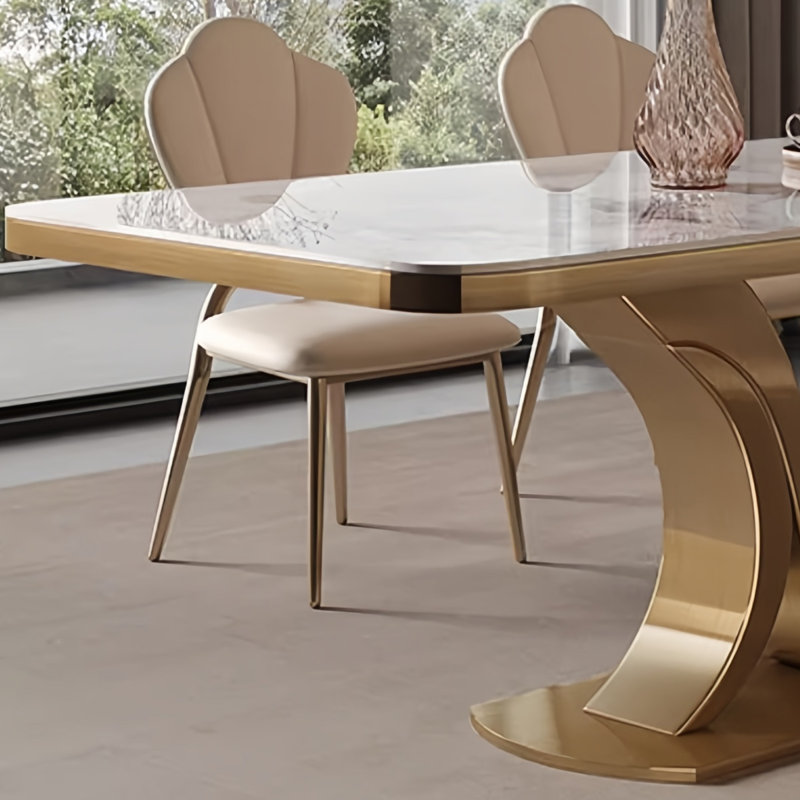 Mohab Light luxury simple rectangular dining table, 29.52"H x 70.86"L x 31.49"W