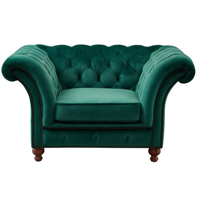 Peppie Velvet Chesterfield Chair