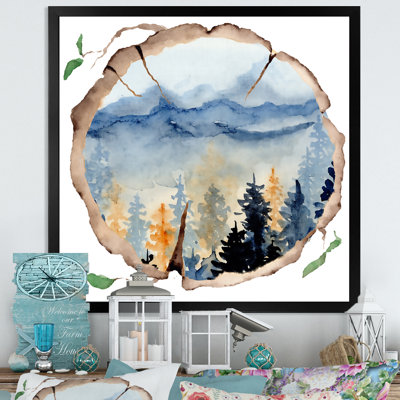 Pine Wood Winter Landscape VII " Pine Wood Winter Landscape VII " Painting Print