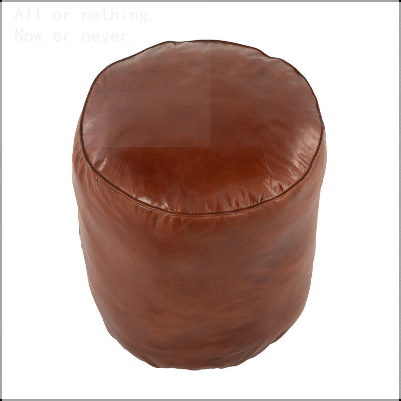Repose-pieds industriel en cuir et toile