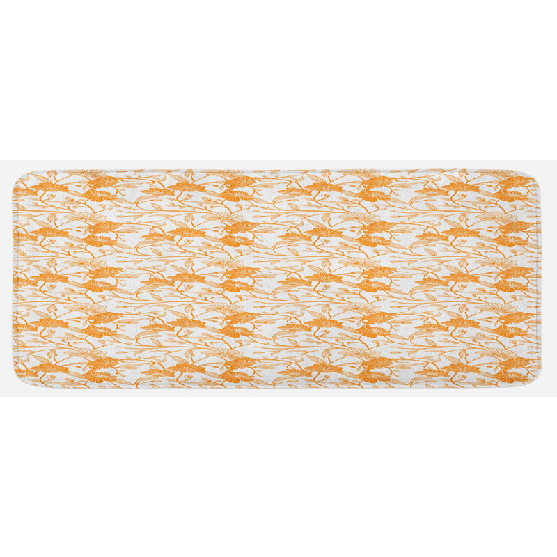Cottage / Country Floral Synthetic Kitchen Mat