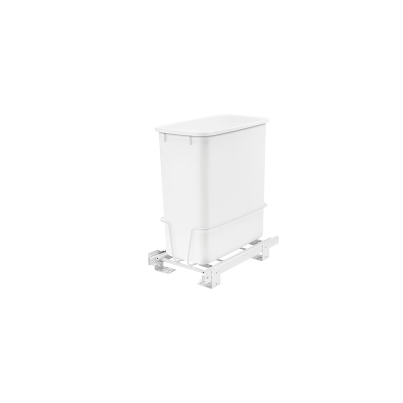 Rev-A-Shelf 20 Quart Pull-Out Waste Container Trash Can, White