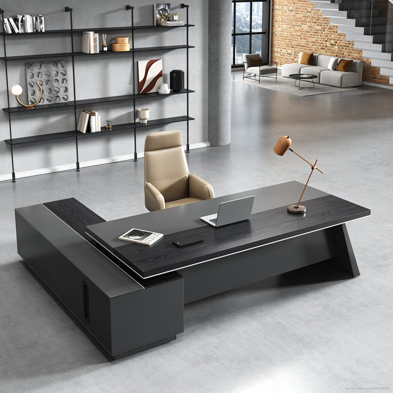Bureau ergonomique Premium Premium, H 29,92 po x l 86,61 po x P 62,99 po, Retour à droite