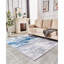 Tapis gris lavable à la machine à motif abstrait à motif abstrait turquoise-178811276
