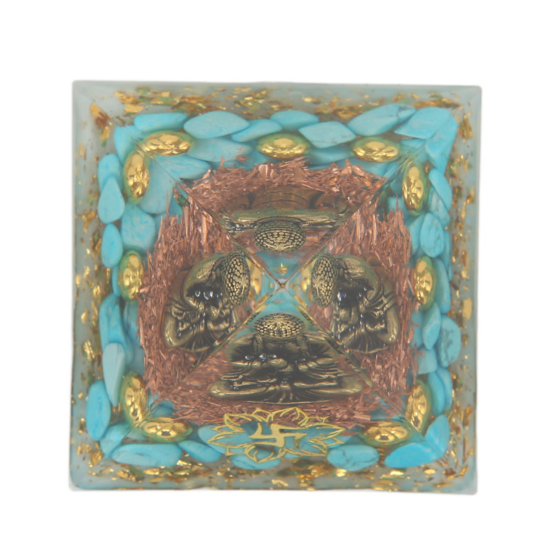 Pyramide de cristal en forme de Bouddha, ornement exquis et magnifique en pierre de pouvoir pour le yoga et la méditation