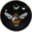 Porte-encens Wicca Dark Forest Triple Moon Stars Bumblebee Bee
