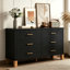 Commode double 6 tiroirs en bois robuste-1367436735