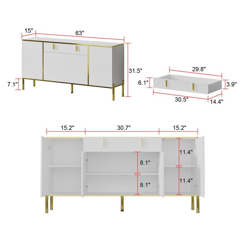 Mercer41 Dobrila 63'' Sideboard & Reviews | Wayfair