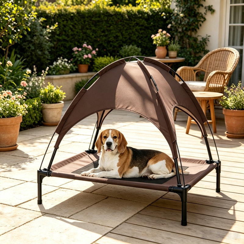 Polyester Pet Bed, Brown