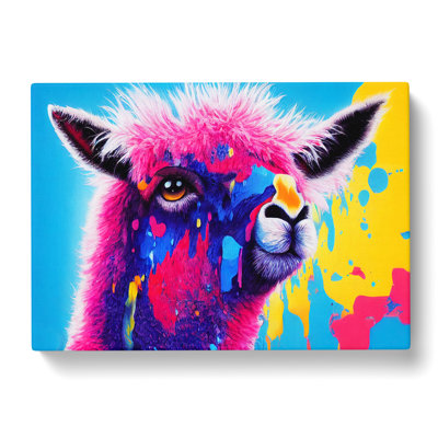 Llama Splash Vol.2 Abstract - Wrapped Canvas