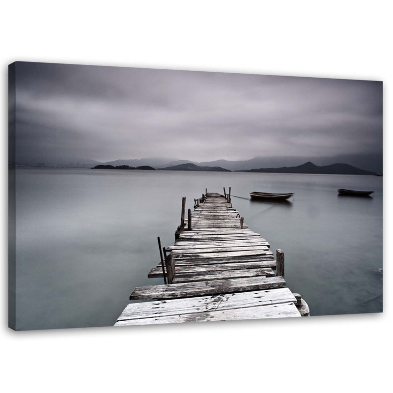 Winter Lake Landscape - Wrapped Canvas Print, 70cm H x 100cm W