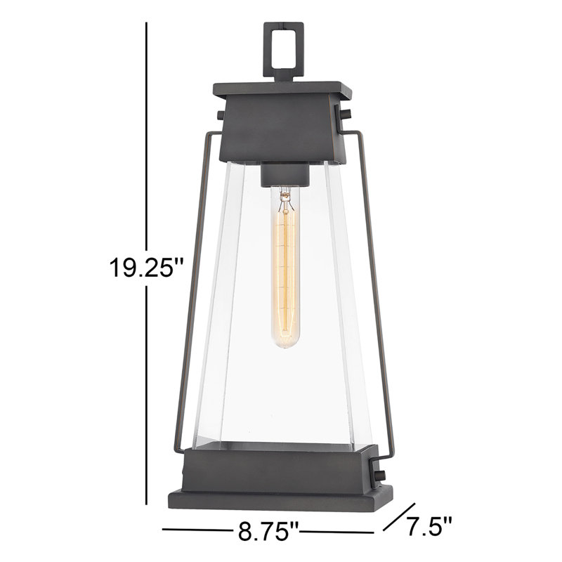 Arcadia Aged Copper Bronze 1 -Bulb 19.25" H Outdoor Hanging Lantern