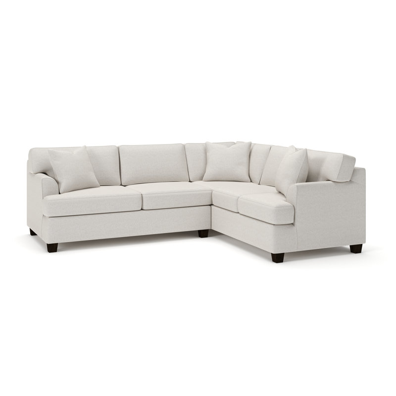 Canapé modulaire Conradina, Orienté à droite, Toile gris clair Macarena