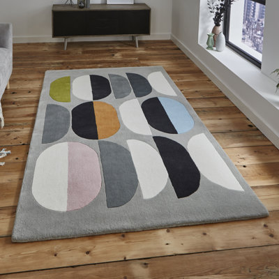 Inaluxe Tilton Hand Tufted Wool Grey Rug