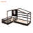 Twin Size Wood House Bed With Long-Lasting Slatted Formation And Fence In Secure